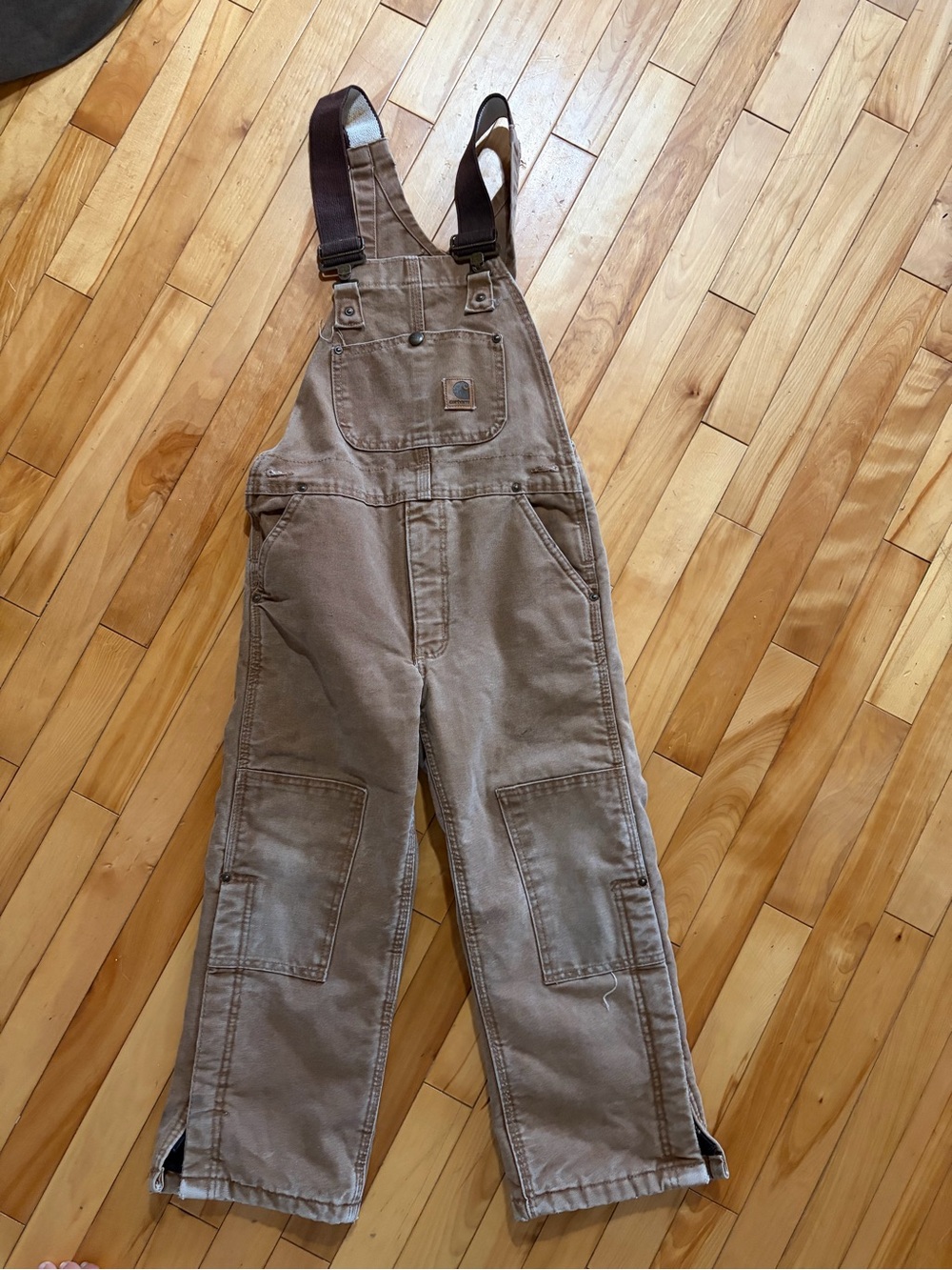 Carhartt Brown Kids Cargo Overalls